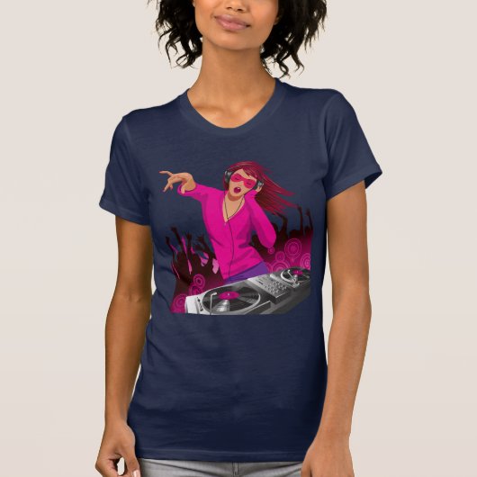 Fabulous Pink Lady DJ T-shirt (Voorkant)