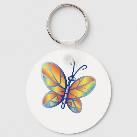 Fabulous Rainbow Butterfly Sleutelhanger (Voorkant)