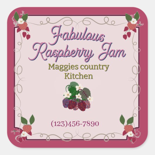 Fabulous Raspberry Jam LABEL (Voorkant)