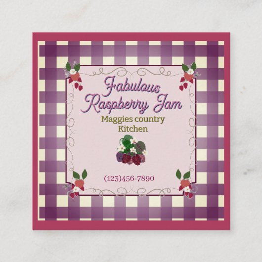 Fabulous Raspberry Jam LABEL Informatiekaartje (Voorkant)