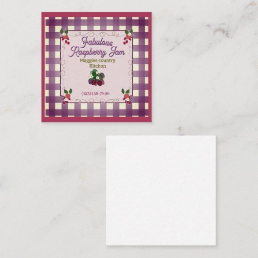 Fabulous Raspberry Jam LABEL Informatiekaartje (Voorkant / Achterkant)