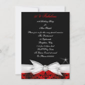 Fabulous Red Black Damask 50e verjaardag Kaart (Achterkant)