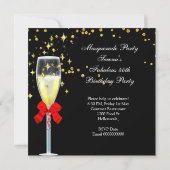 Fabulous Red Gold Black Masquerade Party Kaart (Achterkant)