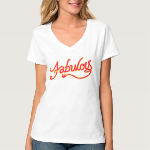 Fabulous red yellow star grafisch t-shirt