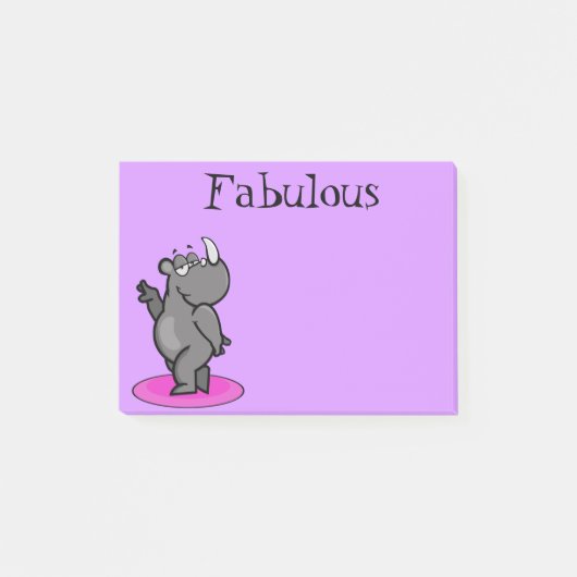 Fabulous Rhino-Cartoon Post-it® Notes (Voorkant)