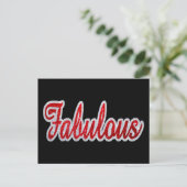Fabulous - Rood- en Zilver-glitter Briefkaart (Staand voorkant)