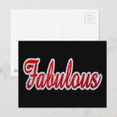 Fabulous - Rood- en Zilver-glitter Briefkaart (Voorkant / Achterkant)