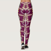 Fabulous Rood Ingelijst in Goud Patroon Leggings (Achterkant)
