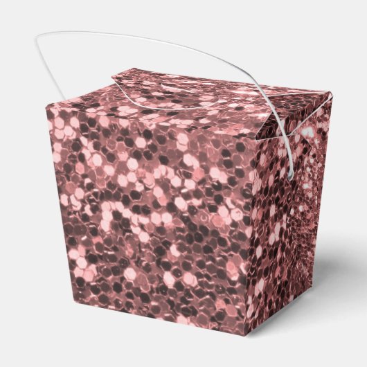 Fabulous Roos Goud Roze Faux Glitter Sparkle Bedankdoosjes (Achterkant)