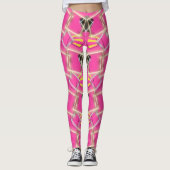 Fabulous Roze Ingelijst in Goud Patroon Leggings (Voorkant)