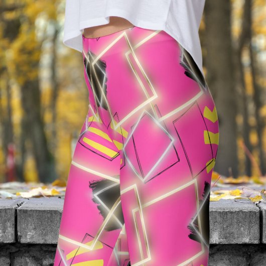 Fabulous Roze Ingelijst in Goud Patroon Leggings