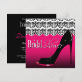 Fabulous Scalloped Damask Stiletto Vrijgezellenfee Kaart (Voorkant / Achterkant)