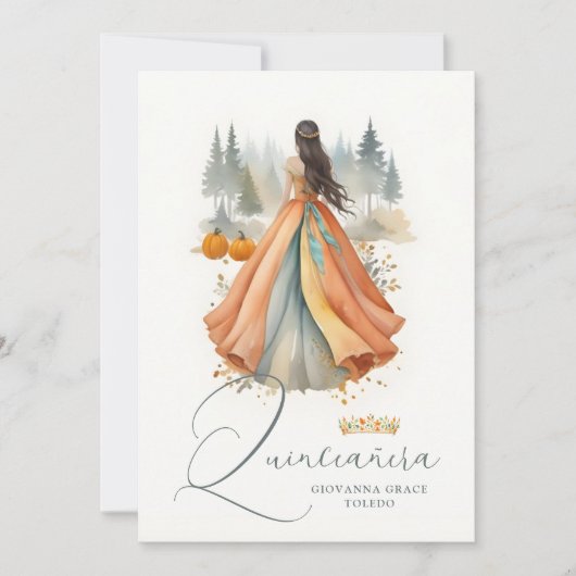 Fabulous Seasonal Fall Landscape Spanish XV Años Kaart (Voorkant)