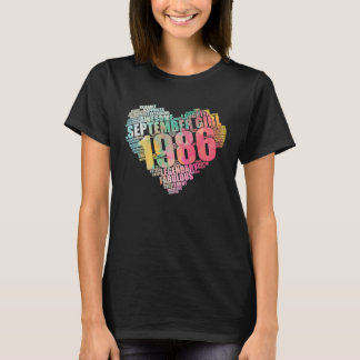Fabulous September 1986 Girl Legendary & Geweldige T-shirt