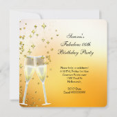 Fabulous Shimmer Gold High Heels, geboortedag Kaart (Achterkant)