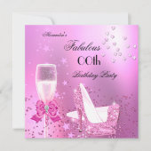 Fabulous Shimmer Light Roze Heels Birthday Kaart (Voorkant)