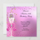 Fabulous Shimmer Light Roze High Heels Birthday Kaart (Achterkant)