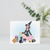 Fabulous Shopping Witch Briefkaart (Staand voorkant)