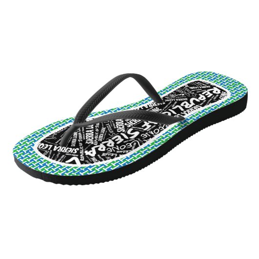 Fabulous Sierra Leone Vlag Colors Patriotic Teenslippers (Schuin)