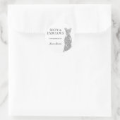 Fabulous Silver Diamond Dress 60th Birthday Party Ronde Sticker (Tas)