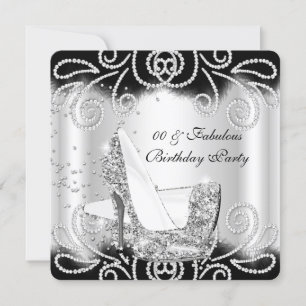 Fabulous Silver Glitter High Heels, 2 Kaart