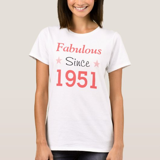 Fabulous Since 1951 T-shirt (Voorkant)