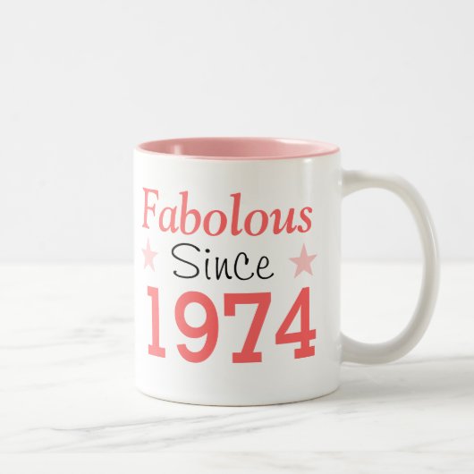 Fabulous Since 1974 Tweekleurige Koffiemok (Rechts)