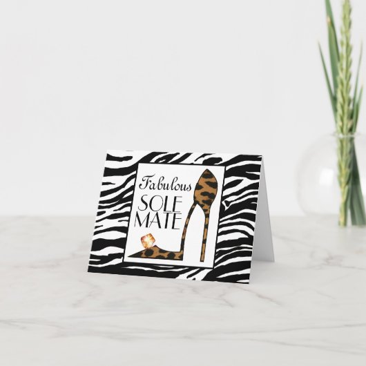 "Fabulous SoleMate"-notiecards Kaart (Voorkant)