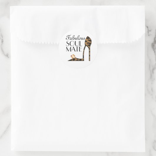 "Fabulous SoulMate"-Stickers Ronde Sticker (Tas)
