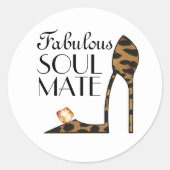 "Fabulous SoulMate"-Stickers Ronde Sticker (Voorkant)