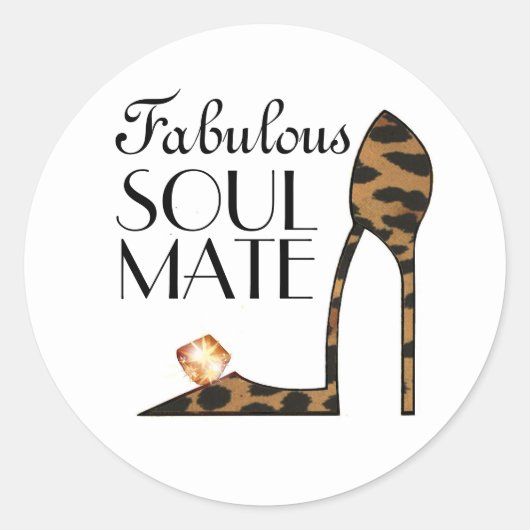 "Fabulous SoulMate"-Stickers Ronde Sticker (Voorkant)