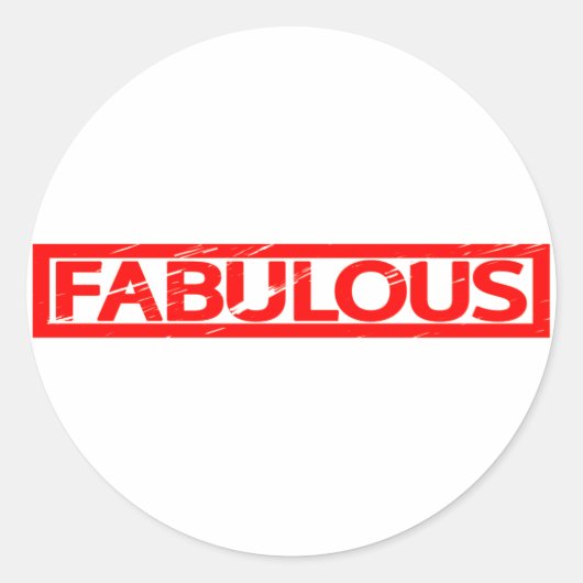Fabulous Stamp Ronde Sticker (Voorkant)