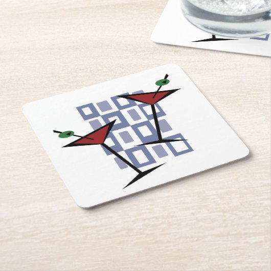 Fabulous  Style Martini Kartonnen Onderzetters (Schuin)