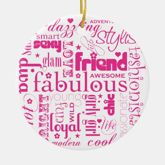 Fabulous Synonym BFF-Ornament Keramisch Ornament (Voorkant)