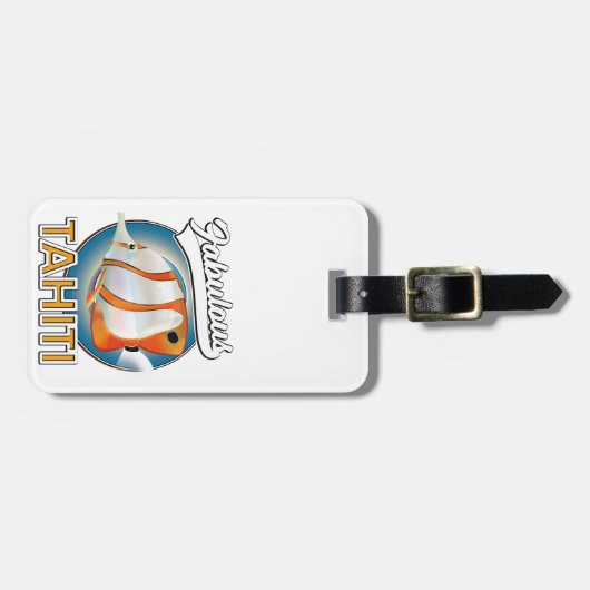 fabulous Tahiti retro logo Bagagelabel (Voorkant horizontaal)