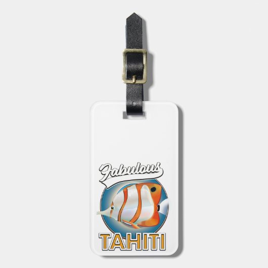 fabulous Tahiti retro logo Bagagelabel (Voorkant verticaal)