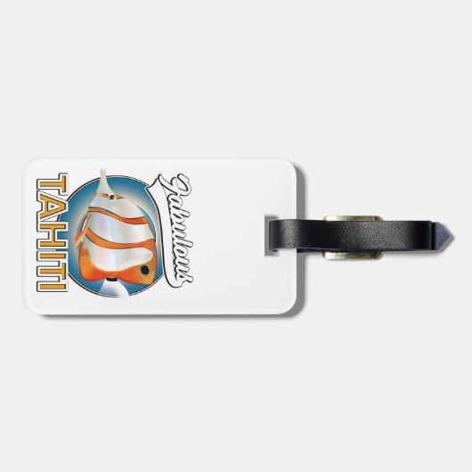fabulous Tahiti retro logo Bagagelabel (Achterkant horizontaal)