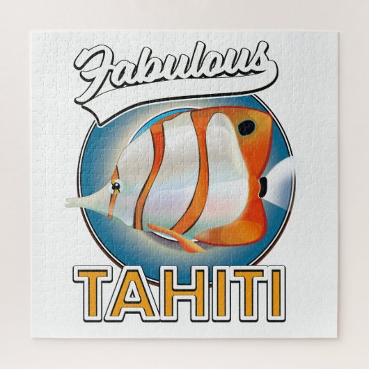 fabulous Tahiti retro logo Legpuzzel (Verticaal)