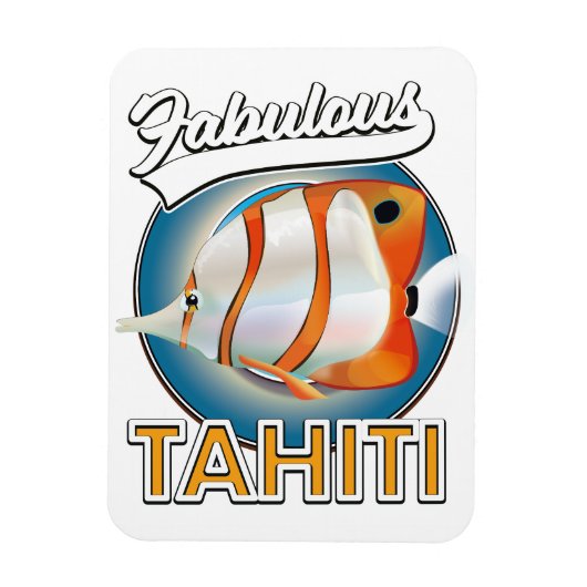 fabulous Tahiti retro logo Magneet (Verticaal)