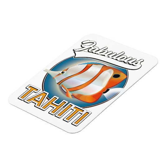 fabulous Tahiti retro logo Magneet (Linkerzijde)