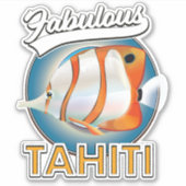 fabulous Tahiti retro logo Sticker (Voorkant)