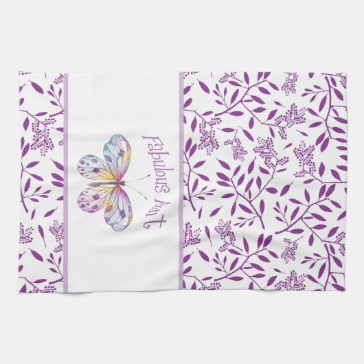 Fabulous tante Butterfly Pastel Theedoek (Horizontaal)