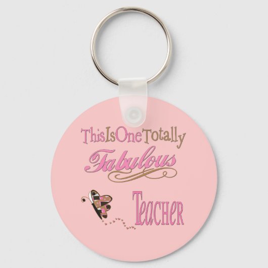 Fabulous Teacher Butterfly Sleutelhanger (Voorkant)