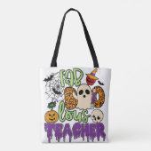 Fabulous Teacher Halloween Canvas tas (Achterkant)