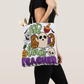 Fabulous Teacher Halloween Canvas tas (Dichtbij)