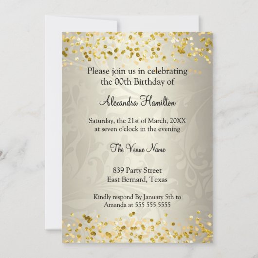 Fabulous Tiger Heels Champagne Verjaardag Kaart (Achterkant)