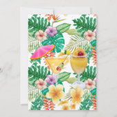 Fabulous Tropical Cocktail Floral Party Kaart (Achterkant)