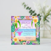 Fabulous Tropical Paars cocktail Foto Kaart (Staand voorkant)