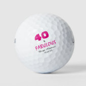 Fabulous veertig verjaardag haar gepersonaliseerd golfballen (Voorkant)