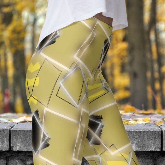 Fabulous Vegas Gold Ingelijst in Goud Patroon Leggings